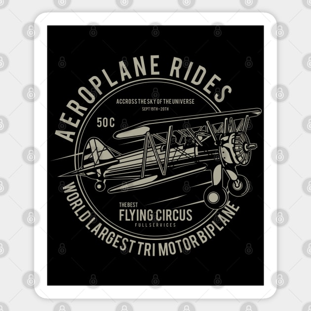 Aeroplane Rides: Flying Circus Sticker by Jarecrow 